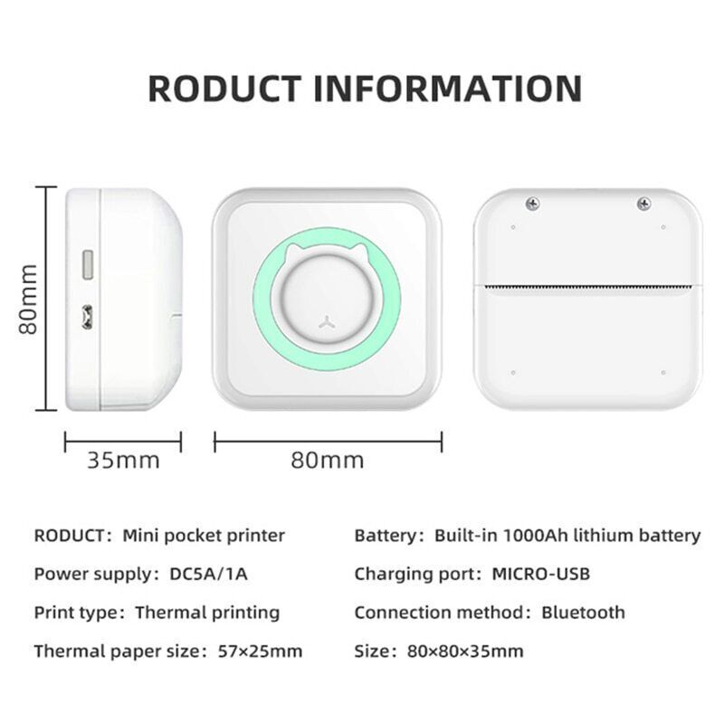 Mini Pocket Thermal Printer